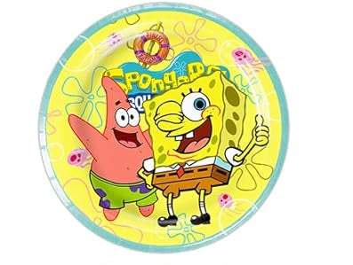 Popierinės lėkštutės "Kempiniukas ", (10 vnt./18 cm)