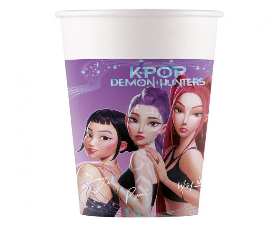 Popieriniai puodeliai " K- pop " Demon hunters (8vnt/200ml)