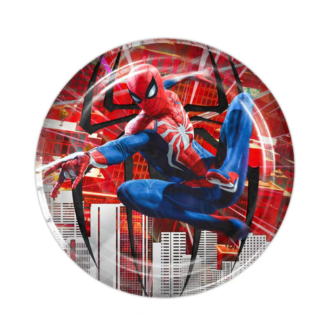 Popierinės lėkštutės "Spiderman", (10 vnt./18 cm)