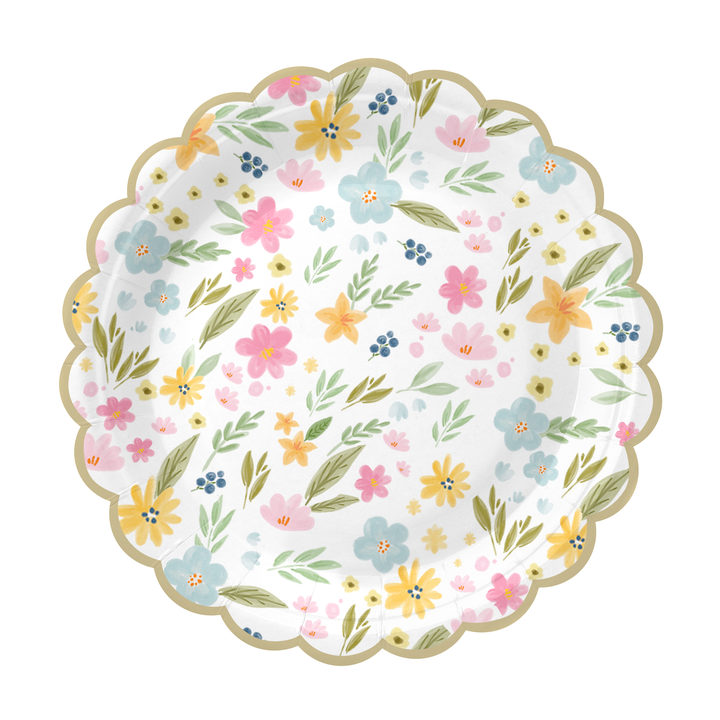 Popierinės lėkštutės "Laukinės gėlės" (6vnt./18cm)