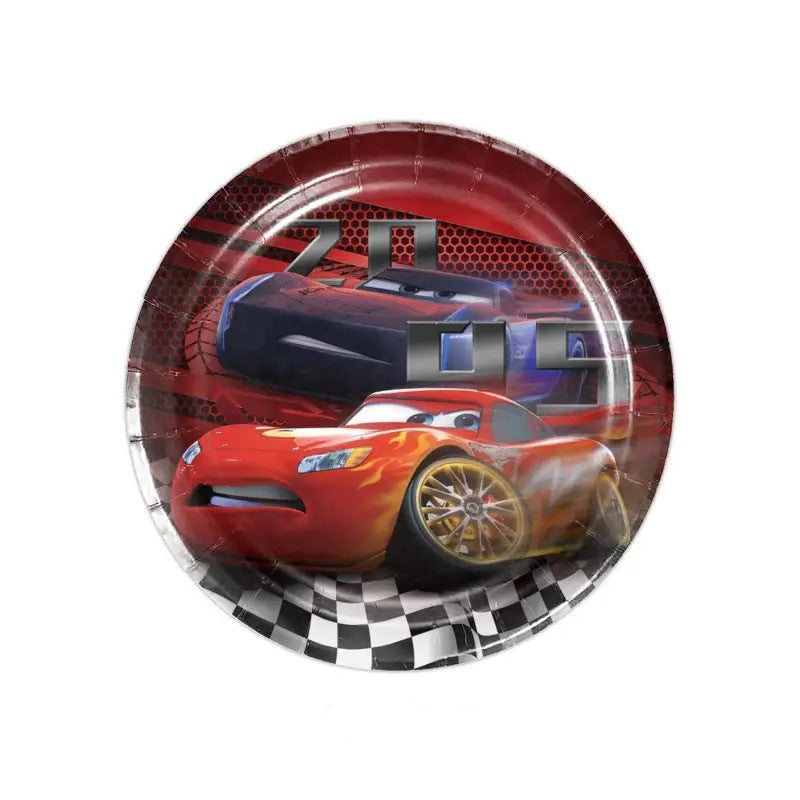 Popierinės lėkštutės "Cars McQueen "), (10 vnt./18 cm)