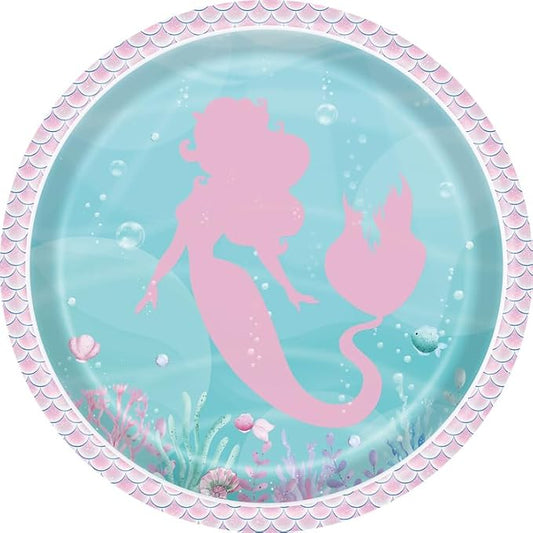 Popierinės lėkštutės "Undinėlė" (10vnt./18cm)
