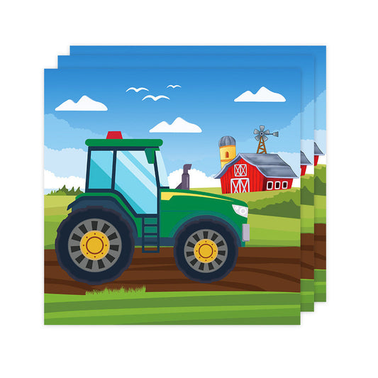 Servetėlės "Traktorius" ,(10vnt.)