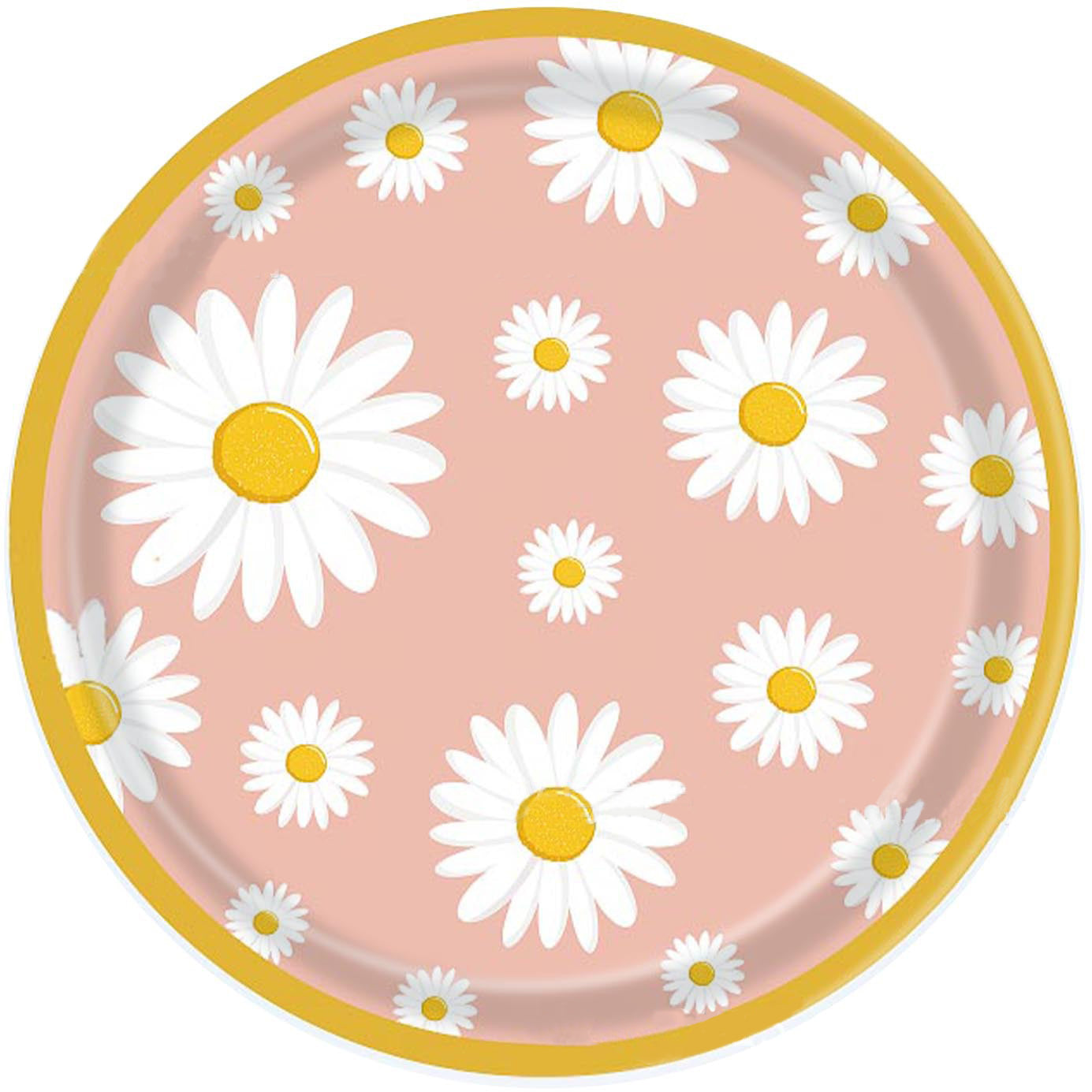 Popierinės lėkštutės "Ramunės gėlės" (10vnt./18cm)