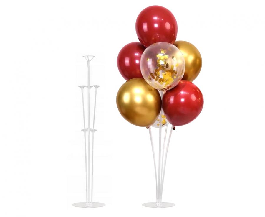 Plastikinis stovas su 7 balionais, 74 cm