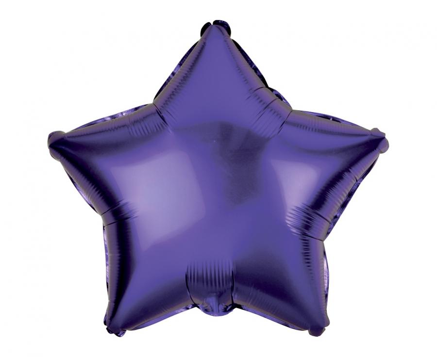Folinis balionas violetinės spalvos "Žvaigždė" 44cm