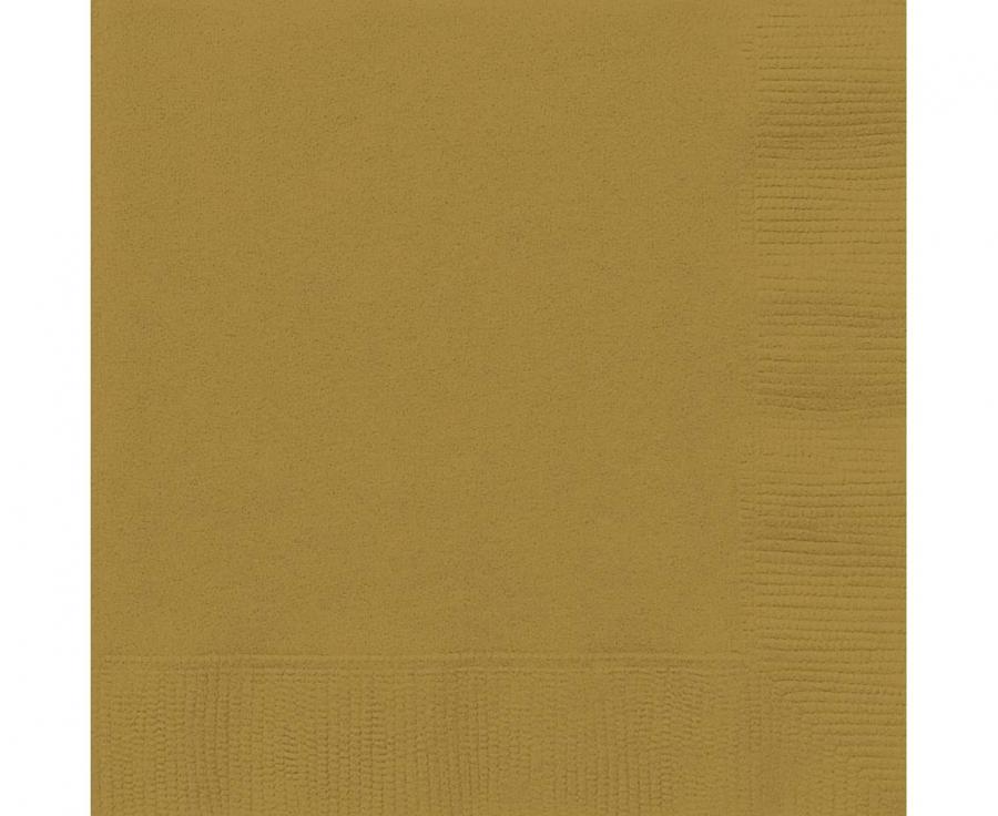 Servetėlės „Aukso spalvos" ,24,6 x 24,6 cm / 20 pcs.