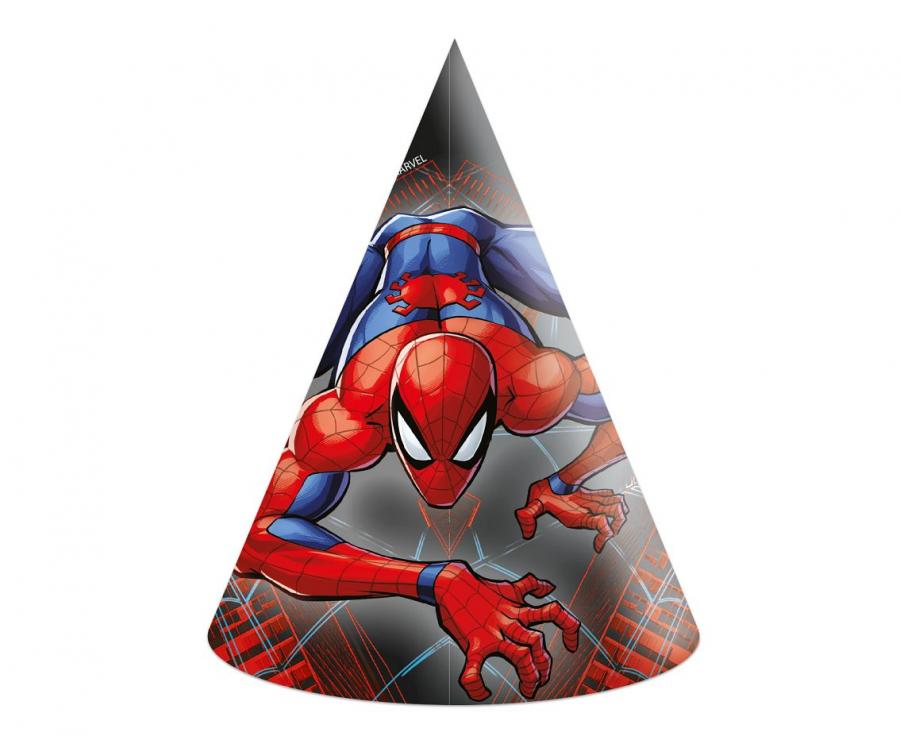 Popierinės kepuraitės "Spiderman Crime Fighter" (6 vnt.)