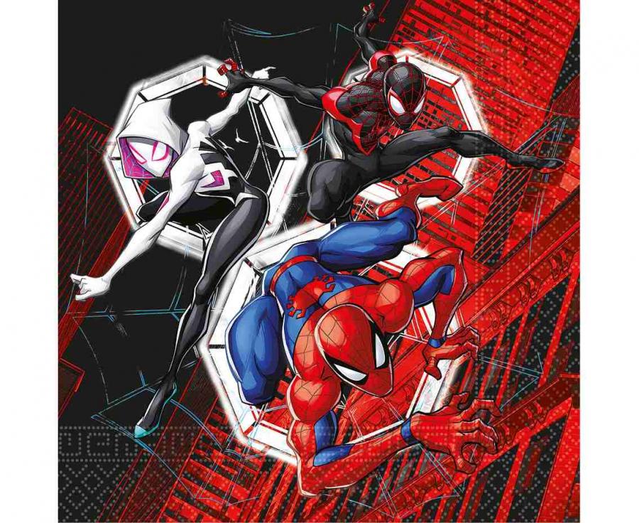 Servetėlės "Spiderman" (20 vnt.) ,33x33cm