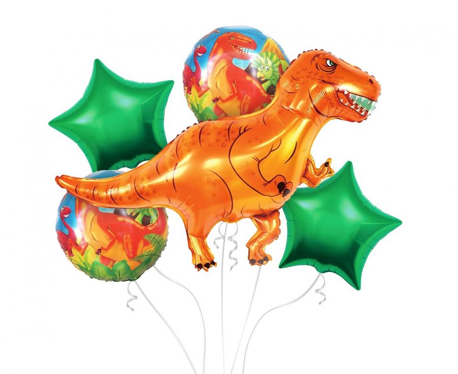 Folinių balionų rinkinys "Dino" (5 vnt.)