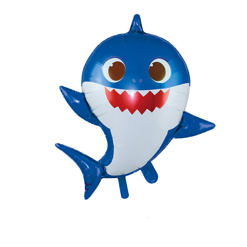 Folinis balionas "Baby Shark" mėlynas 59x64cm