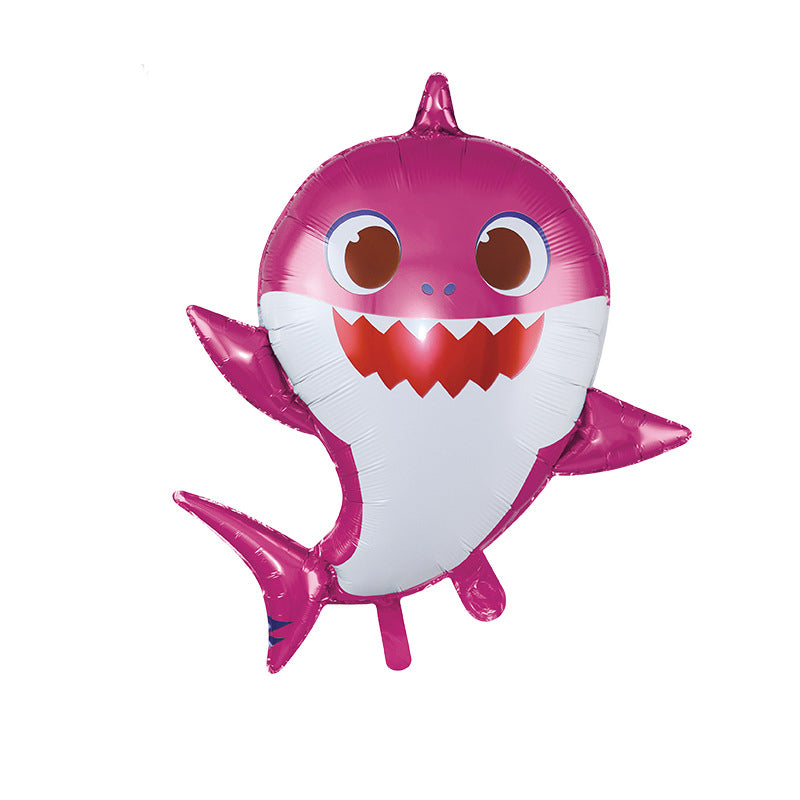 Folinis balionas "Baby Shark" rožinis, 59x64cm