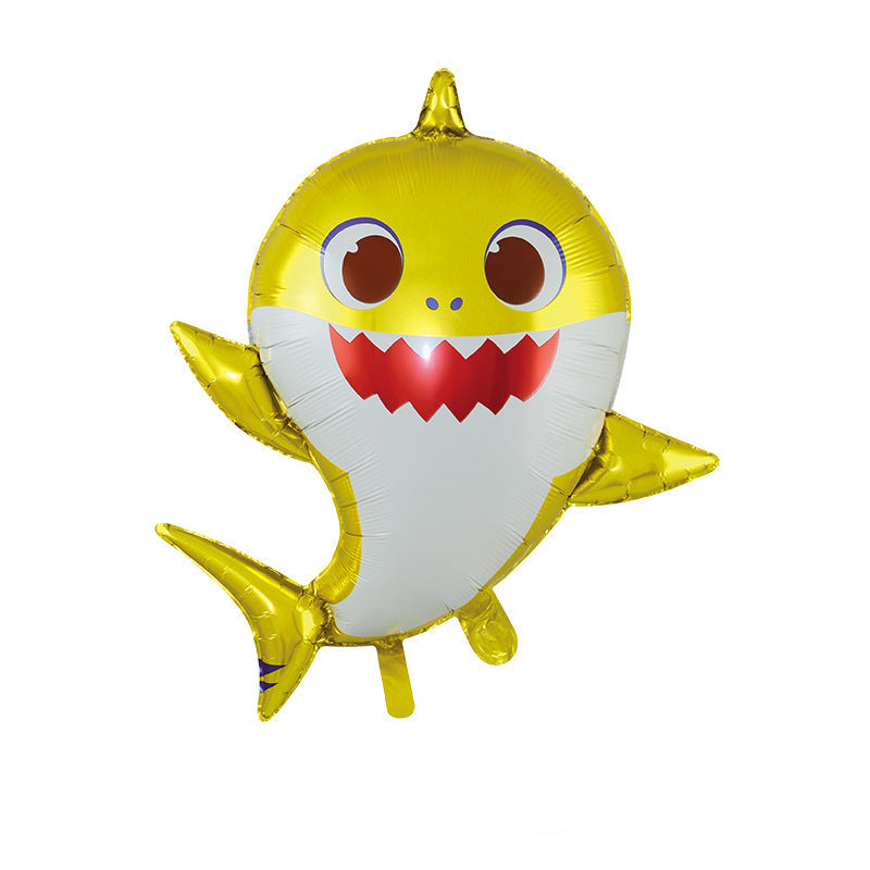 Folinis balionas "Baby Shark" geltonas 59x64cm