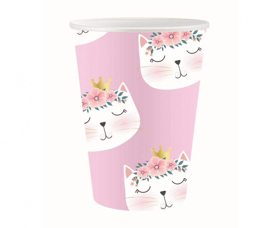 Popieriniai puodeliai "Katytės kolekcija", 250 ml, 6 vnt
