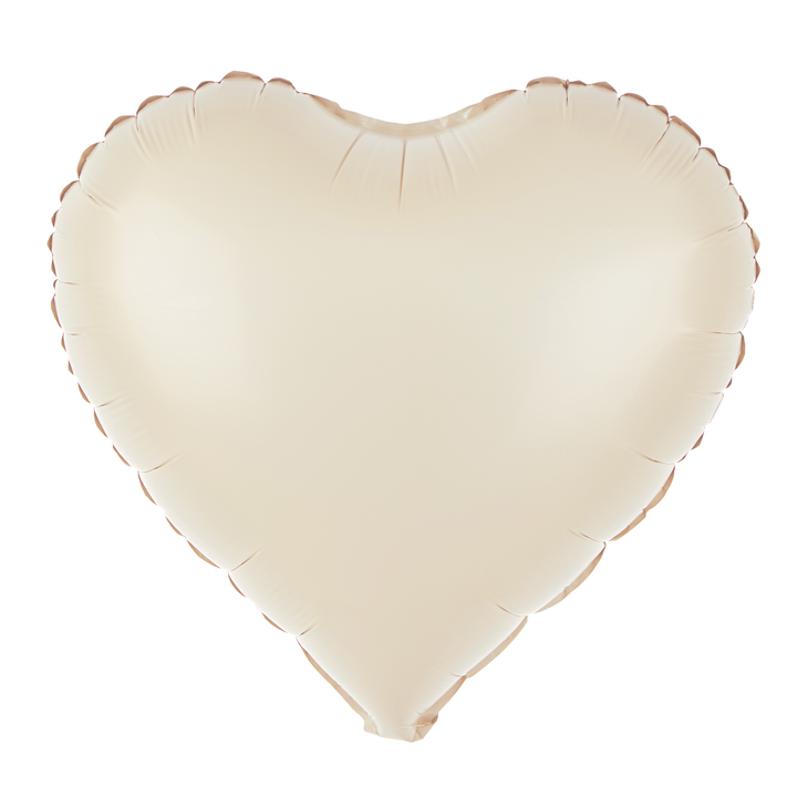 Folinis balionas kreminis "Širdis" 45 cm
