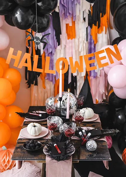 Popierinė girlianda "Halloween"2,5 m, oranžinis