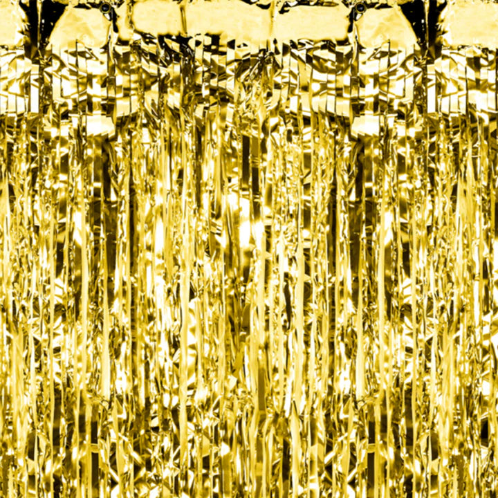 Folinė užuolaida auksinė (100 x 250 cm)