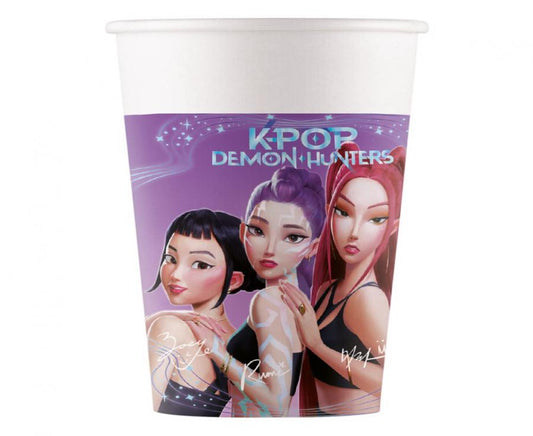 Popieriniai puodeliai " K- pop " Demon hunters (8vnt/200ml)