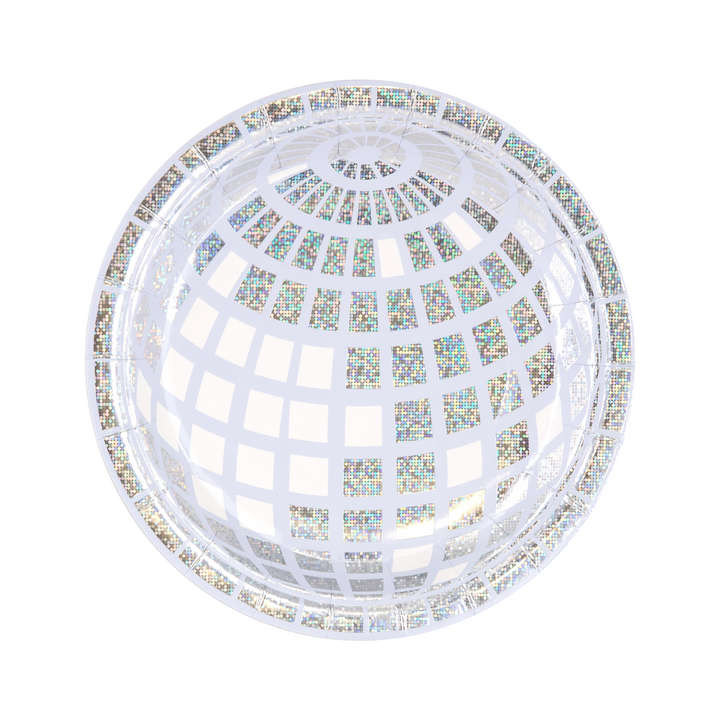 Popierinės lėkštės "Disco tematika" (18 cm, 6 vnt.)