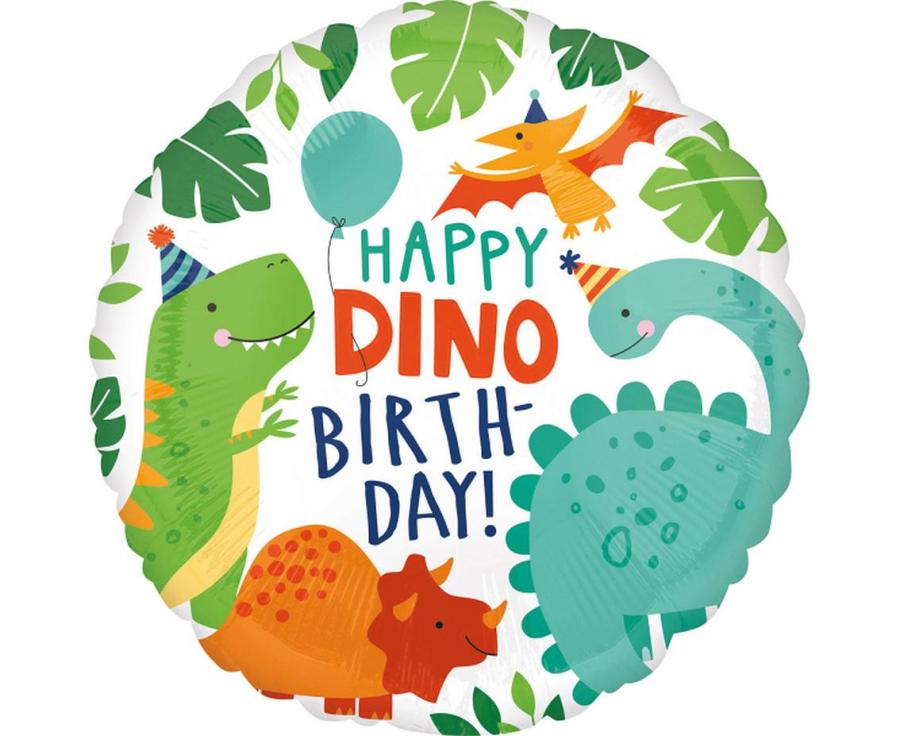 Folinis balionas "Happy Dino Birthday"