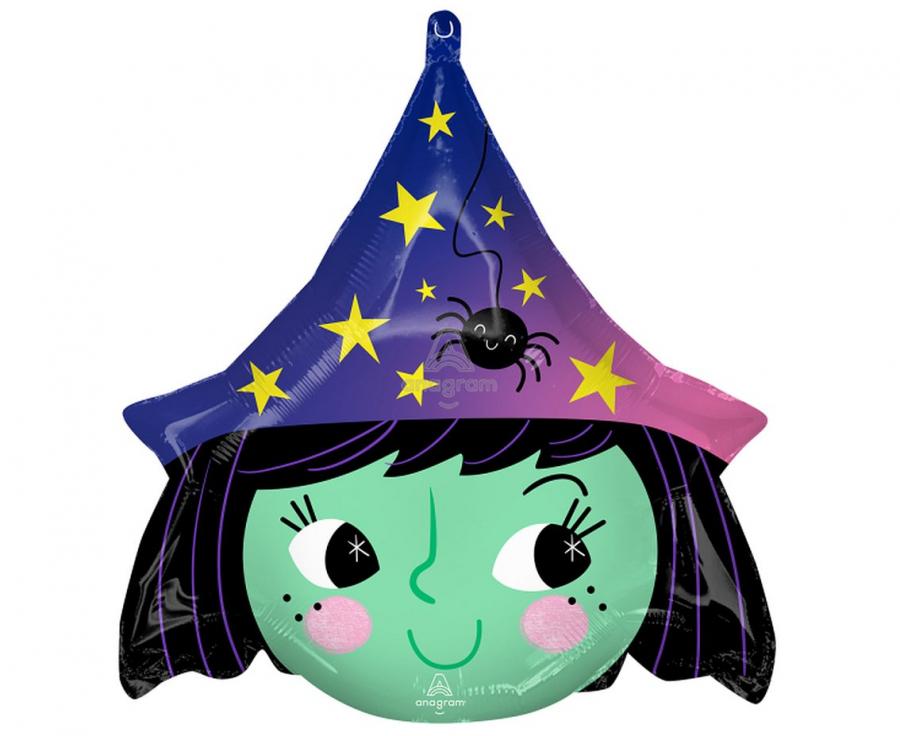 Folinis balionas "Halloween Witch, Super Shape"