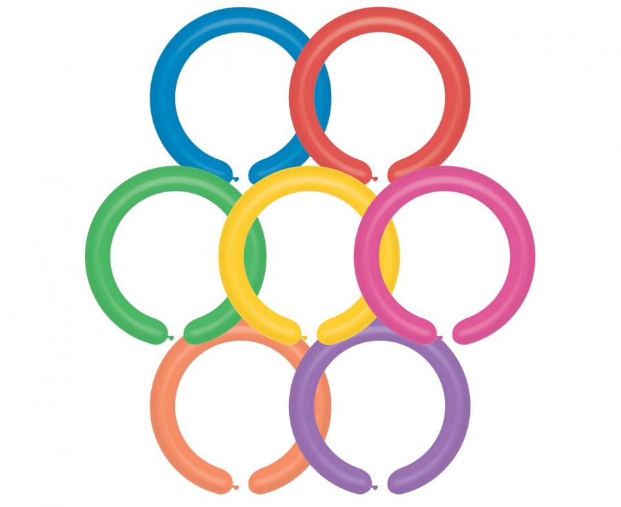 Modeliavimo balionai pastelinių spalvų mix