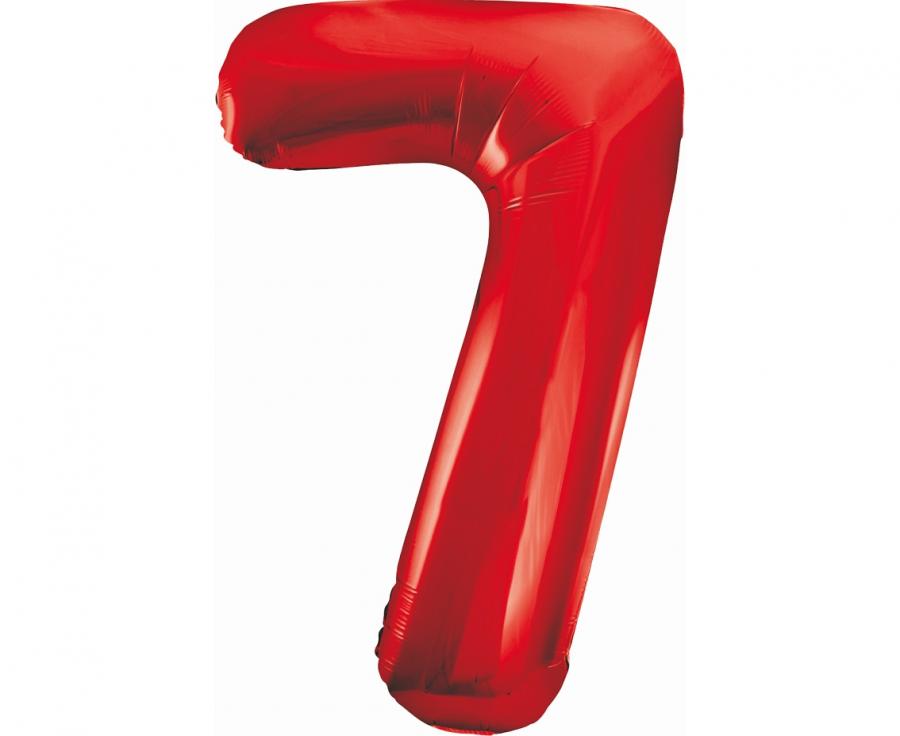Folinis balionas skaičius raudonos spalvos nuo 0 iki 9, 85cm