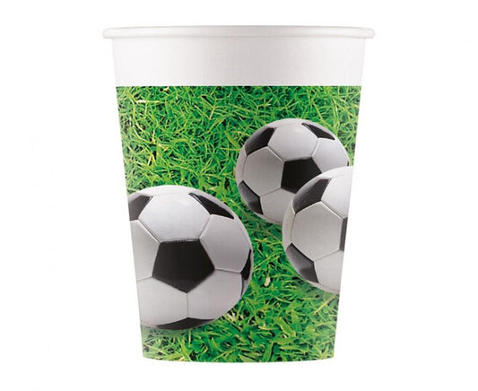 Popieriniai puodeliai "Futbolo vakarėlis, (8vnt./200ml)