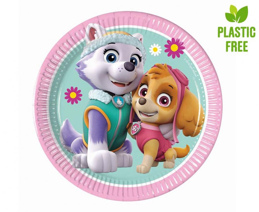 Popierinės lėkštutės "Paw Patrol Skye & Everest", (8 vnt./20 cm)