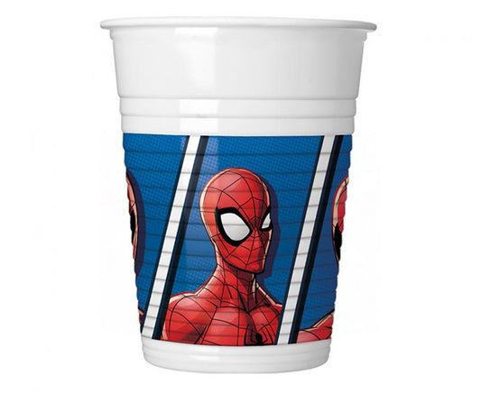 Plastikiniai puodeliai "Spiderman" (8vnt/200ml)