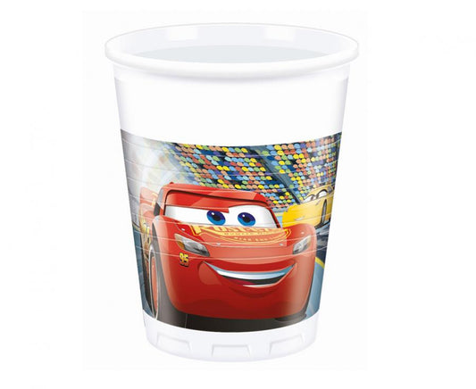 Plastikiniai puodeliai "Cars 3 (Disney)" (8vnt/200ml)