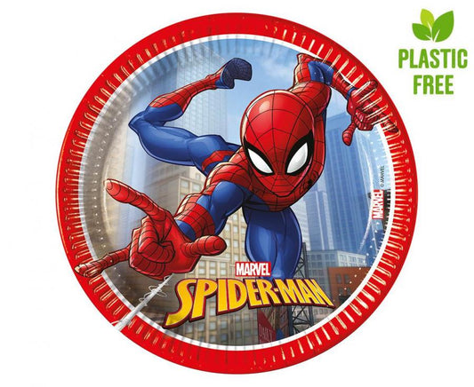 Popierinės lėkštutės "Spiderman", (8 vnt./20 cm)