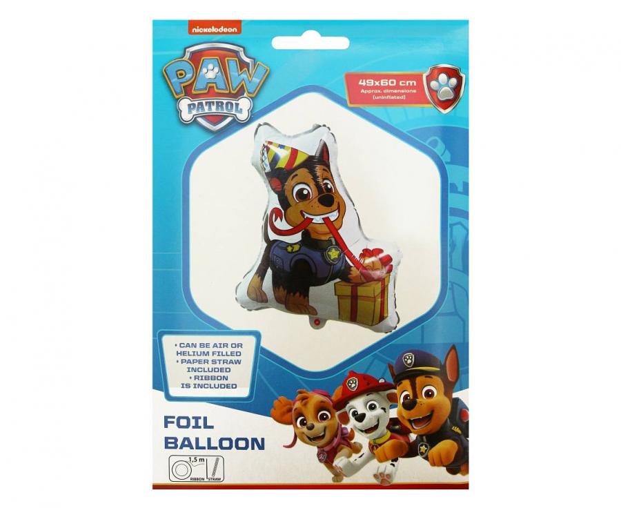 Folinis balionas "PAW PATROL CHASE Party" šunytis Chase