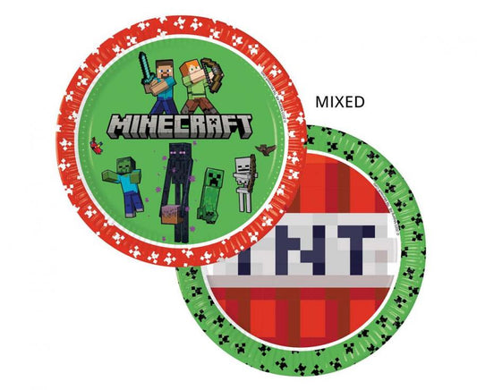 Popierinės lėkštutės "Minecraft (next generation)", (8 vnt./23 cm)