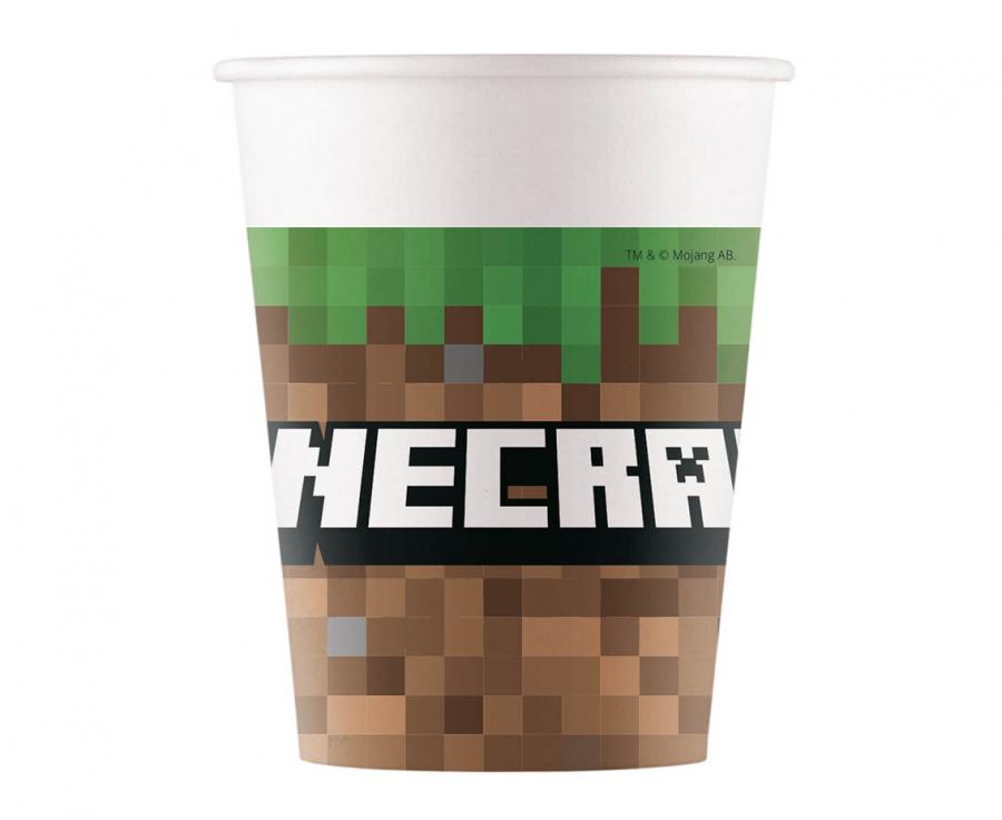 Popieriniai puodeliai "Minecraft" (8vnt/200ml)