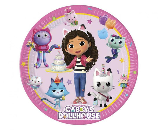 Popierinės lėkštutės "Gabby's Dollhouse" (8 vnt./23 cm)