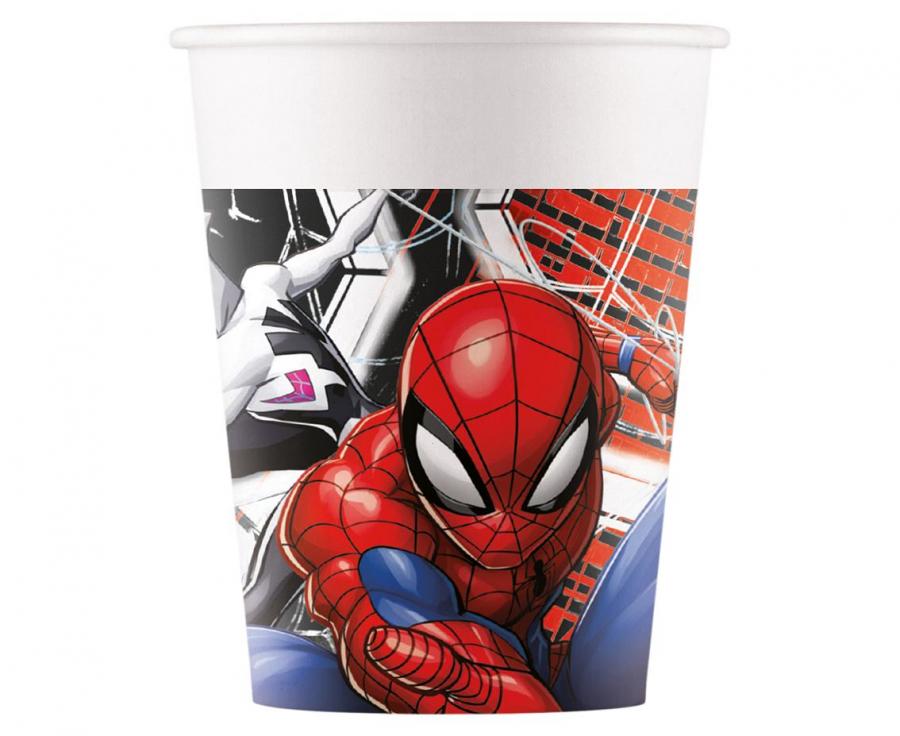 Popieriniai puodeliai "Spiderman" (8vnt/200ml)