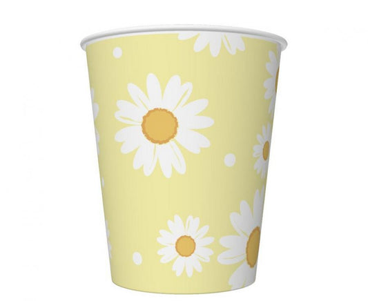 Popieriniai puodeliai"Ramunės gėlės" 250 ml, 6 vnt