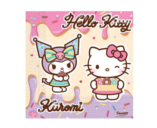 Servetėlės "Hello Kitty ir Kuromi" ,(20vnt.)