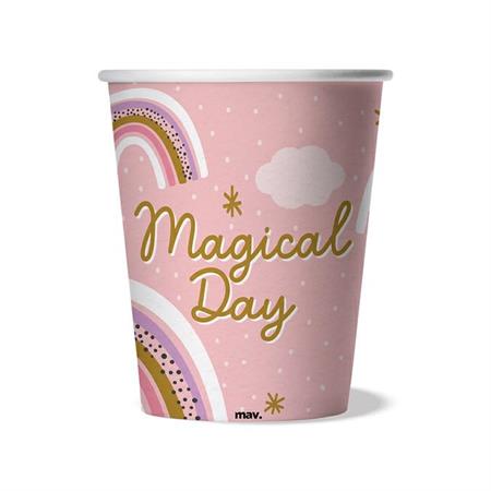 Puodeliai  "Magical day" vaivorykštė/ vienaragis (8vnt.)