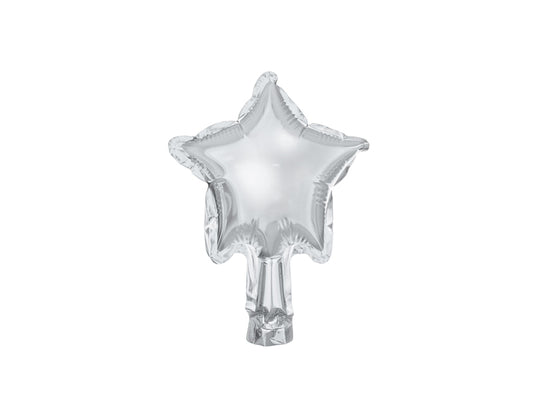 Foliniai balionai "Žvaigždutės" 12cm, 25vnt. sidabrinės
