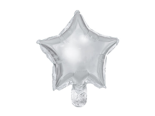 Foliniai balionai "Žvaigždutės" 25cm, 25vnt. sidabrinės