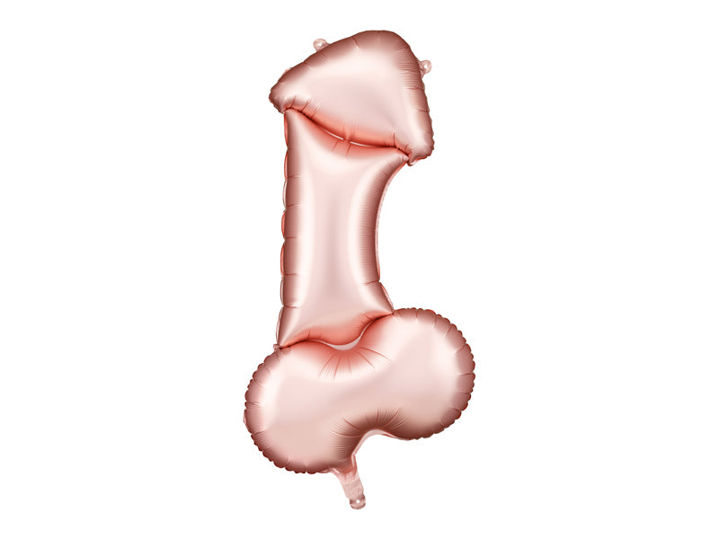 Folinis balionas „Penis“, 55,5 x 112 cm, rožinio aukso spalvos