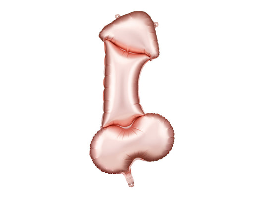 Folinis balionas „Penis“, 55,5 x 112 cm, rožinio aukso spalvos