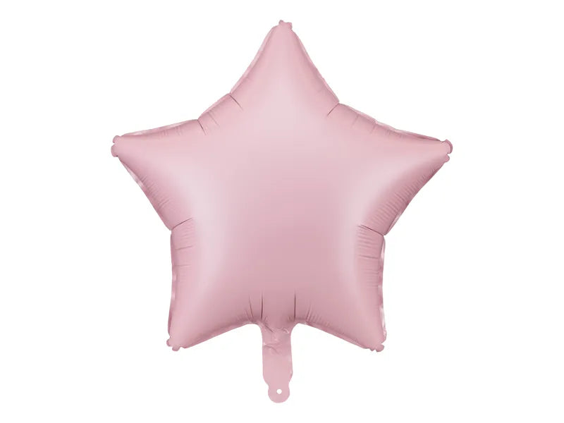 Švelniai rožinės spalvos folinis balionas "Žvaigždė" 40cm