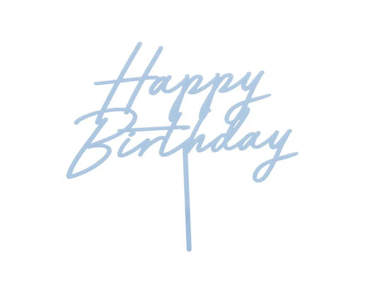 Torto smeigtukas  'Happy Birthday'mėlynos spalvos, 16,5 cm