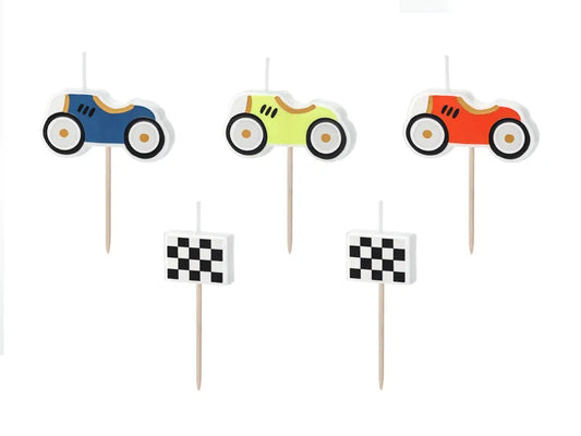 Žvakutės - smeigtukai "Automobiliai" (5vnt)